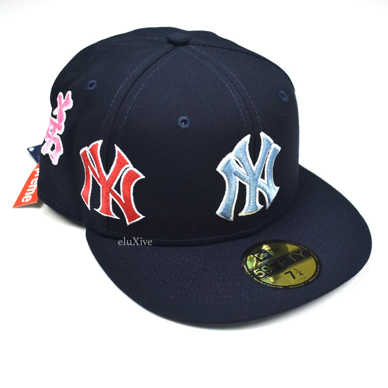Supreme x New Era - Kanji New York Yankees Fitted Hat (Navy) – eluXive