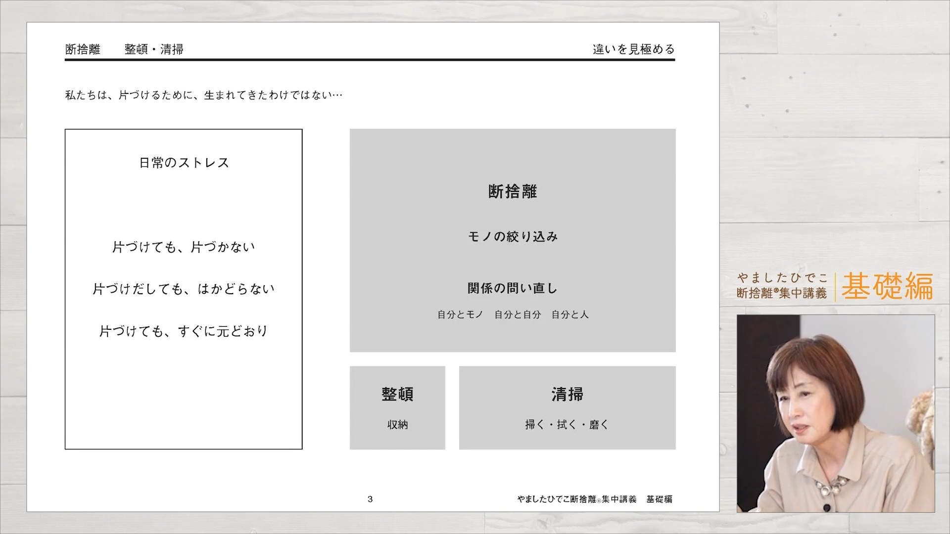 やましたひでこ断捨離集中講義：基礎編プログラム ｜ダイレクトアカデミー