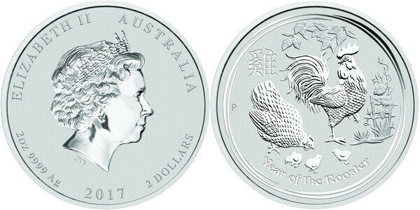 2 Dollars - Elizabeth II (4th Portrait - Year of the Rooster