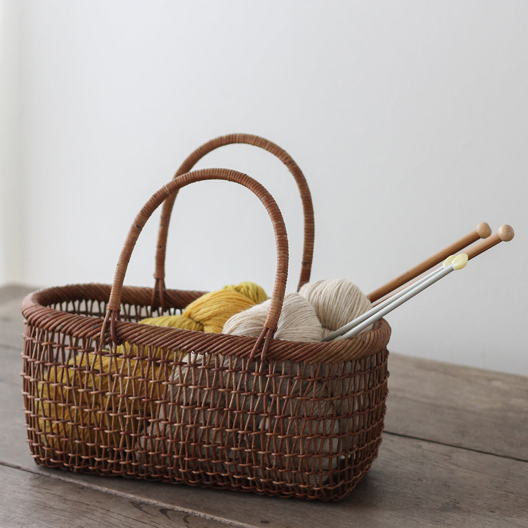 あけび こだし編 かご あけびの細目こだし編み丸かご - ウェブショップ