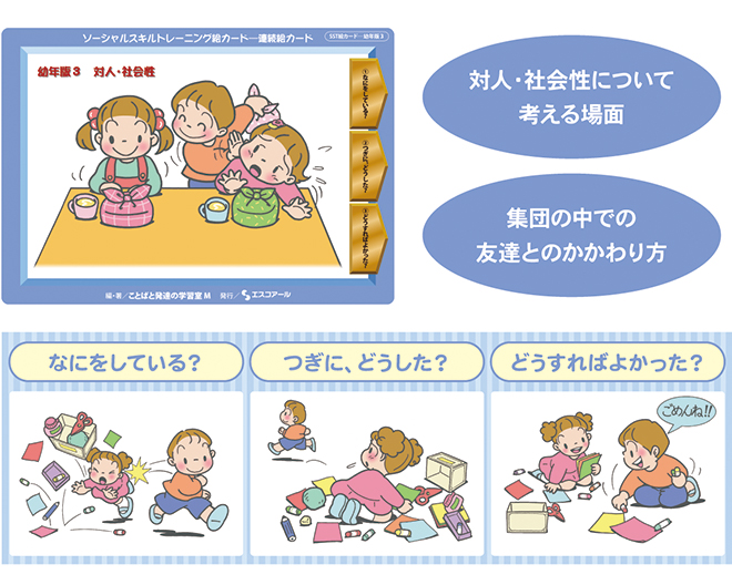 株式会社エスコアール ＞ 製品情報 ＞ ソーシャルスキルトレーニング絵