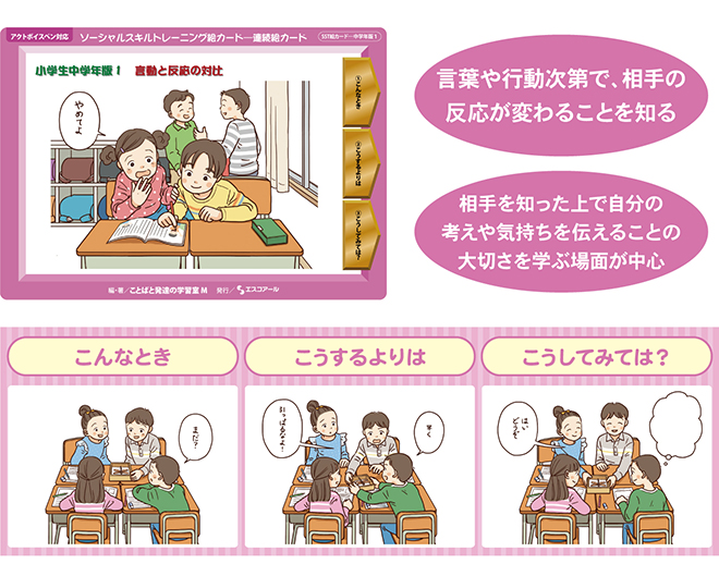 株式会社エスコアール ＞ 製品情報 ＞ ソーシャルスキルトレーニング絵