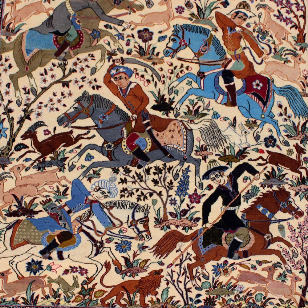 WEES-71 イスファハン産 セイラフィアン工房 233×160cm｜ペルシャ絨毯