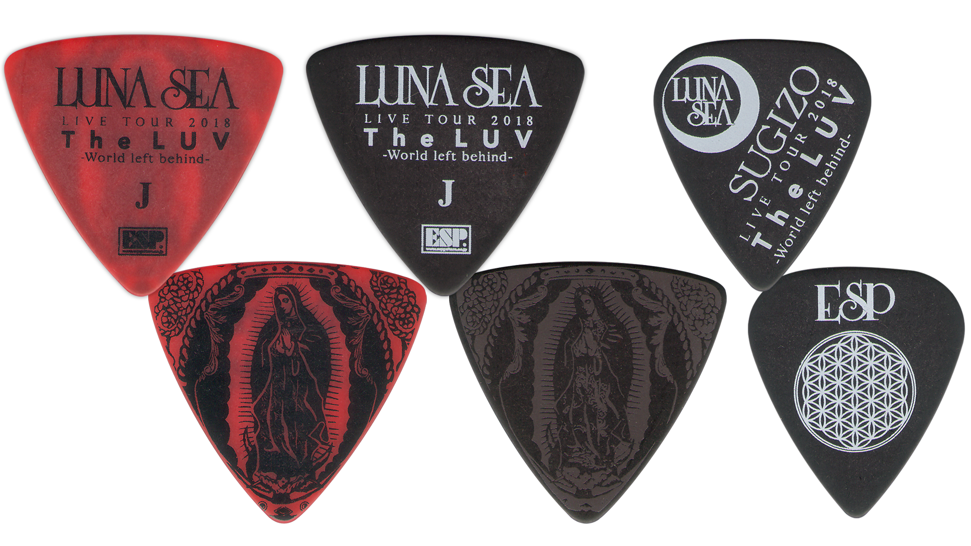 ESP LUNA SEA LIVE TOUR 2018 The LUV (SUGIZO & J) 限定ピック 発売