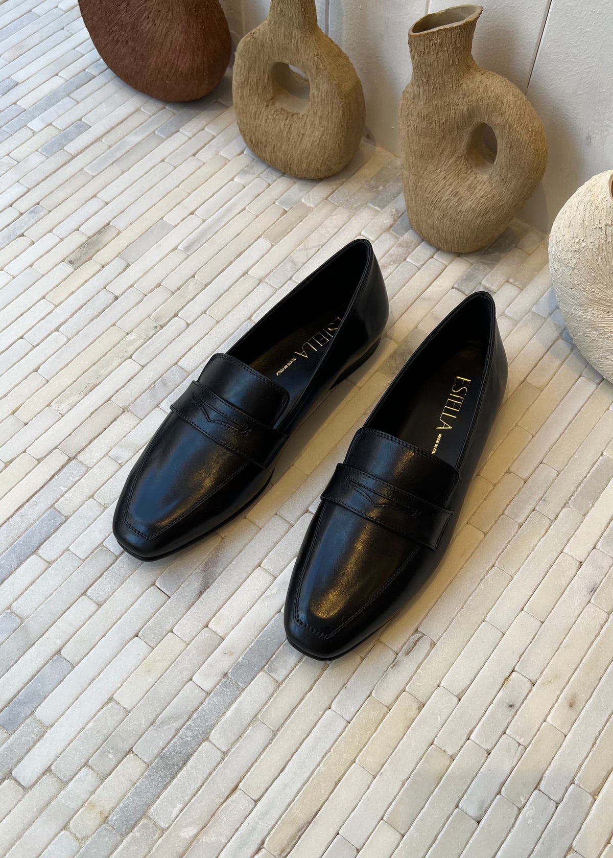ESTELLA | Kate Penny Loafer in Black Leather