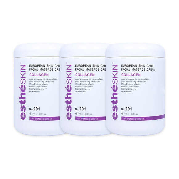 3 pack) estheSKIN Collagen Facial Massage Cream for European Skin