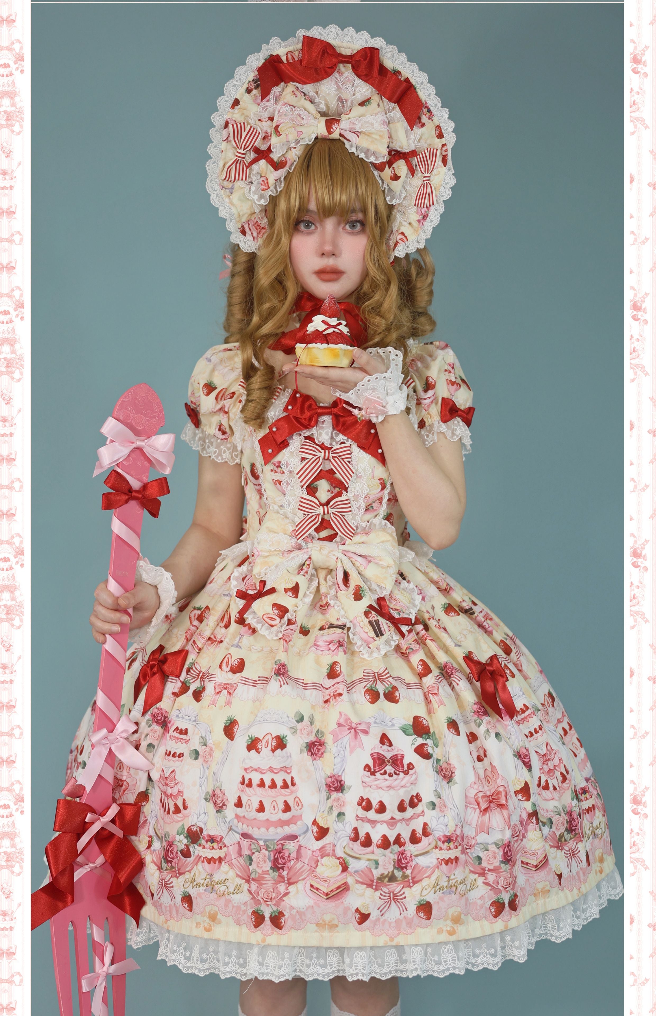 Strawberry Cake Bouquet ワンピース【AntiqueDoll】 – Epetice