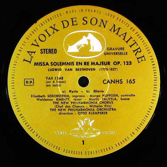 ETERNA TRADING / [La Voix De Son Maître] O.クレンペラー指揮 E.ゼー