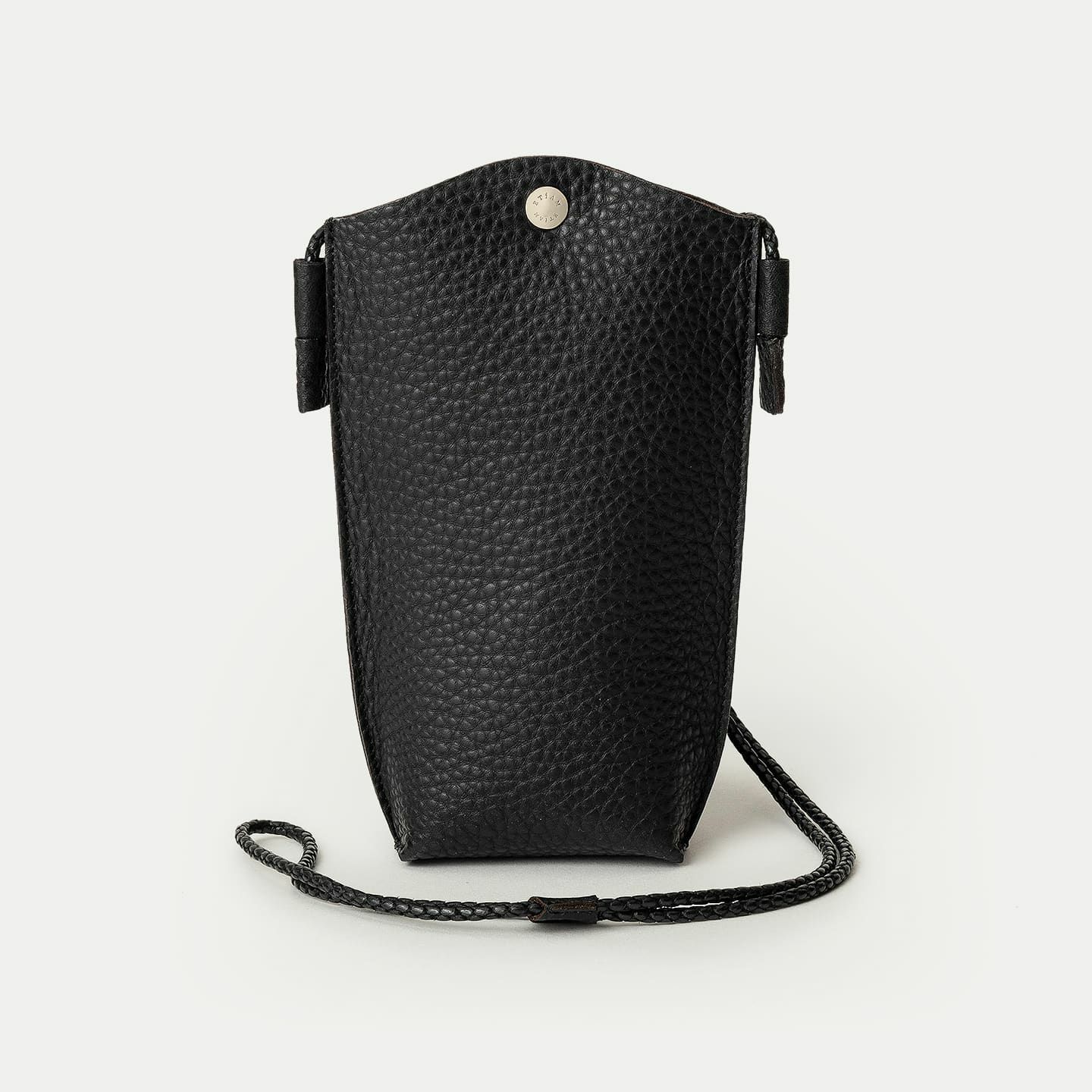 ゴート L字ファスナーウォレットショルダー《Envelop》 - Black - | ETiAM