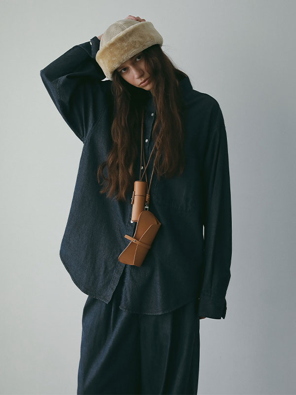 タンドレザーサングラスケース(F BEIGE): グッズ │ ETRE TOKYO