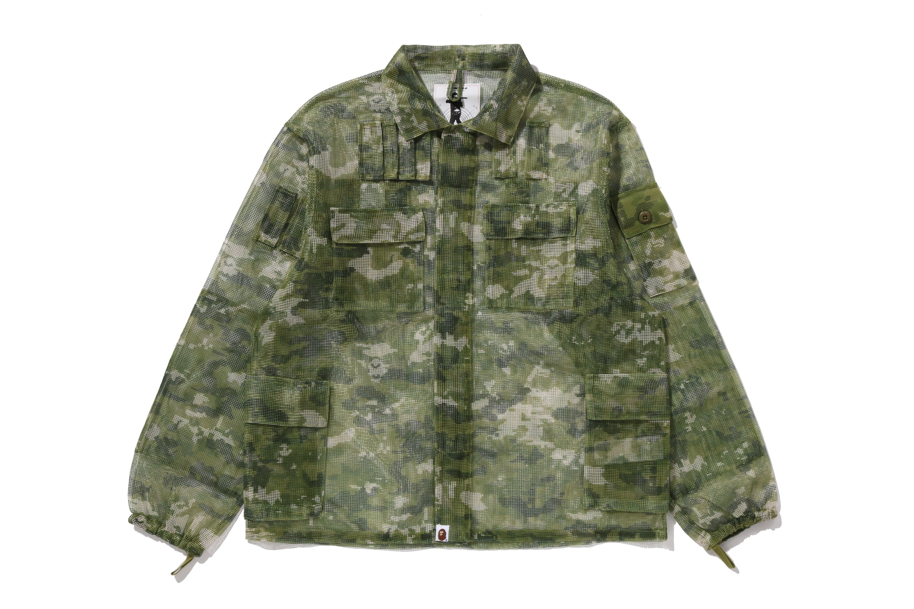 MULTI PIXEL CAMO MASK HOODED SHIRT JACKET – eu.bape.com