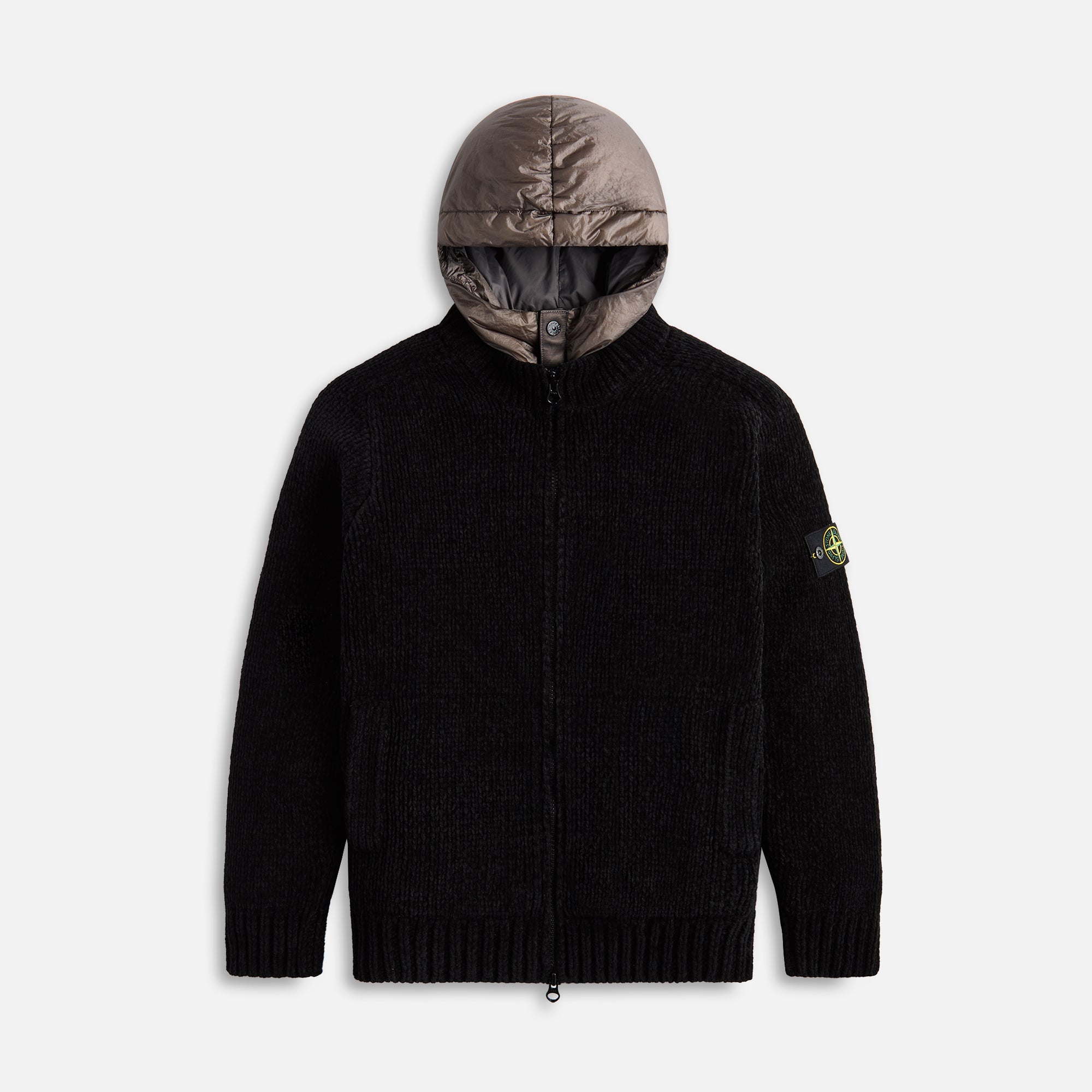 Stone Island Zip Knit Hooded Jacket - Black – Kith Europe