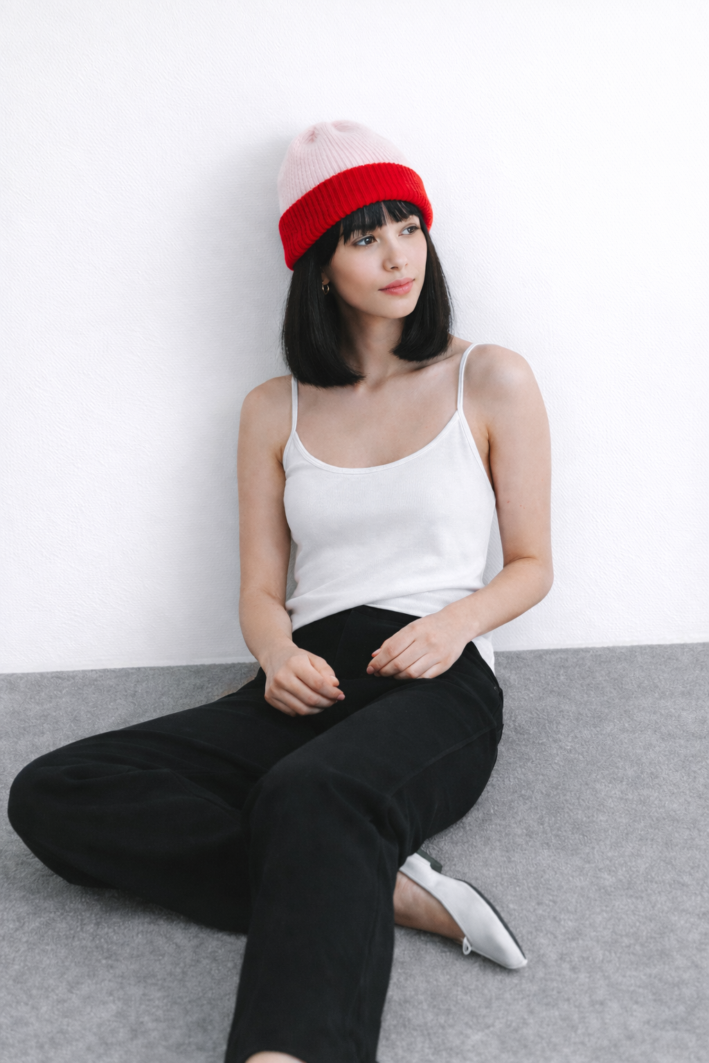 Cassidy in Sand with Black Scarf by Eugenia Kim