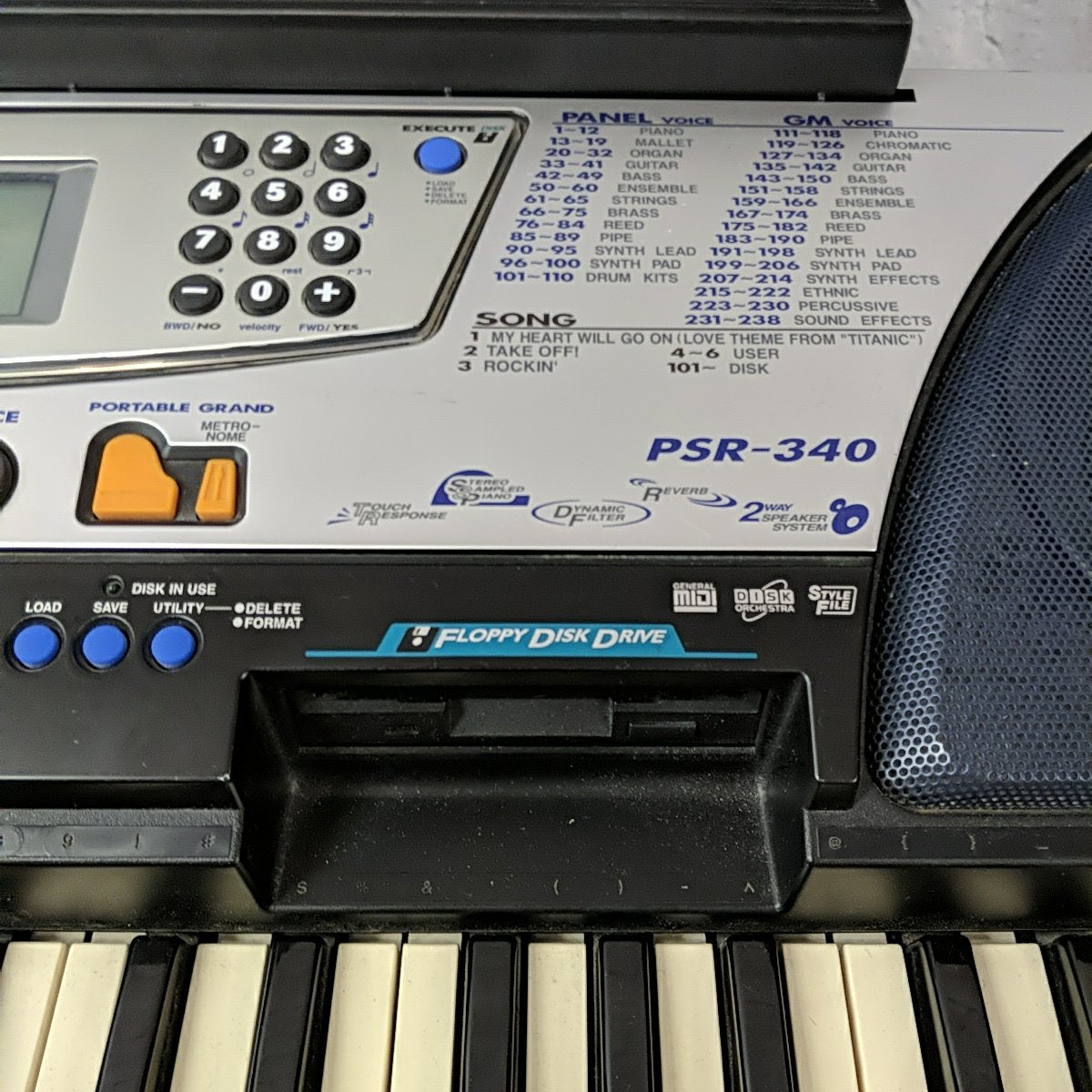 Yamaha Portatone PSR-340 61-Key Electronic Keyboard - Evolution Music