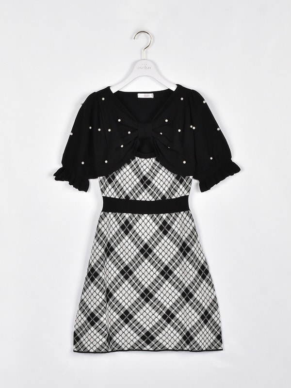 チェックリボンニットワンピース｜evelyn（エブリン）公式通販サイト