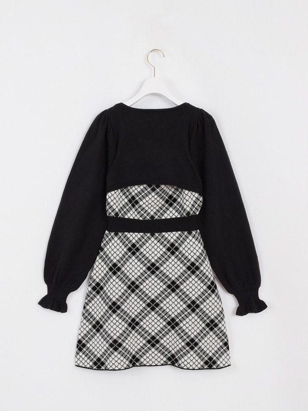 長袖チェックリボンニット｜evelyn（エブリン）公式通販サイト