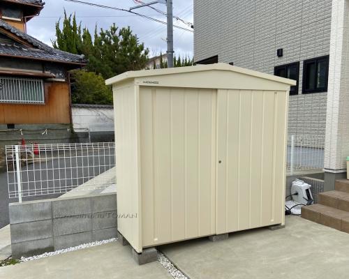 大阪府交野市 K様邸 マツモト物置 NT-187DN コンパクト物置 おしゃれ