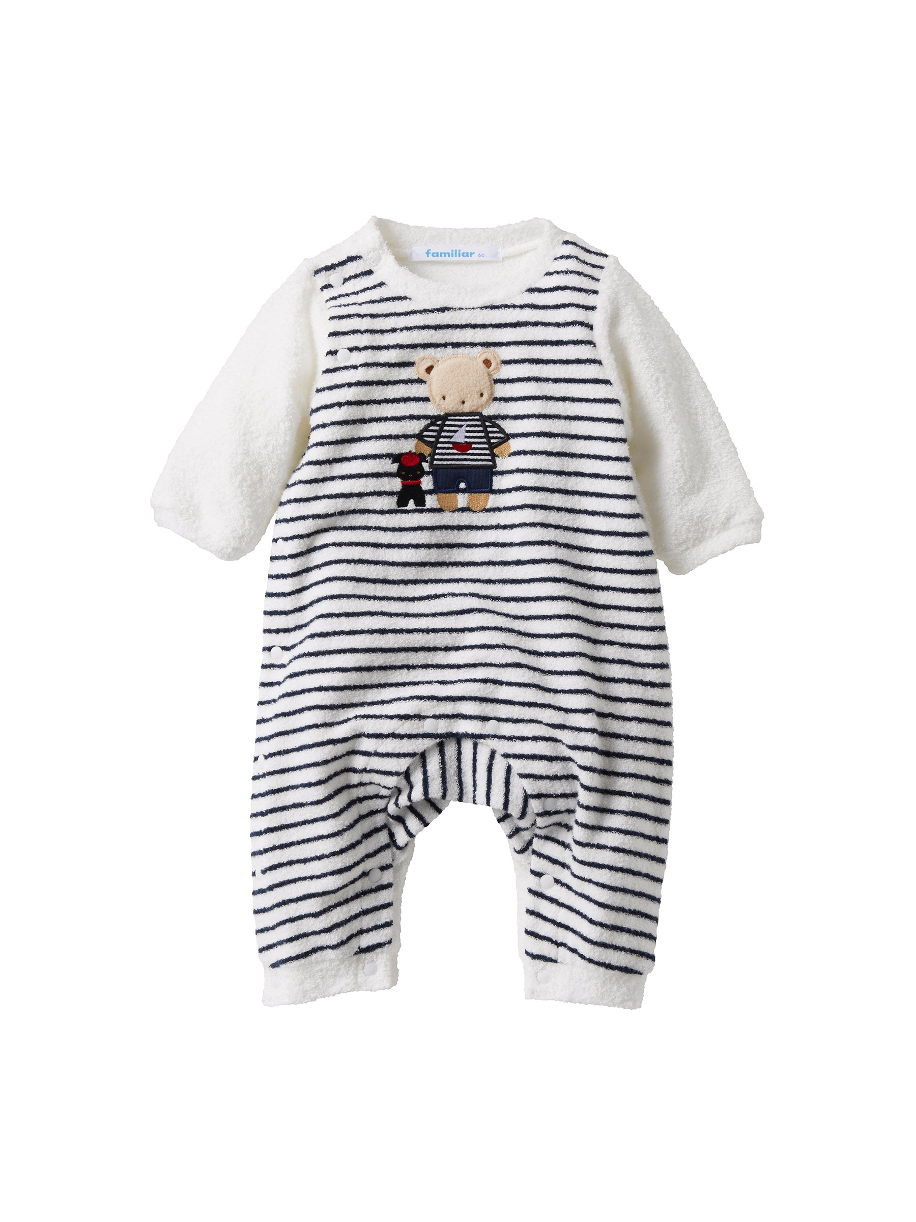 happii ファミリア オーバーオール ボーダートップス サロペット