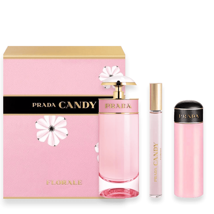 Prada Candy Florale 2.7 oz. Fragrance 3 piece Travel Set – Face