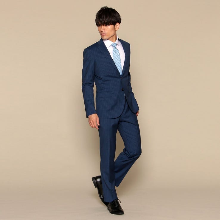 レンタル] ビームス ストライプ メンズスーツ2点セット(ジャケット+
