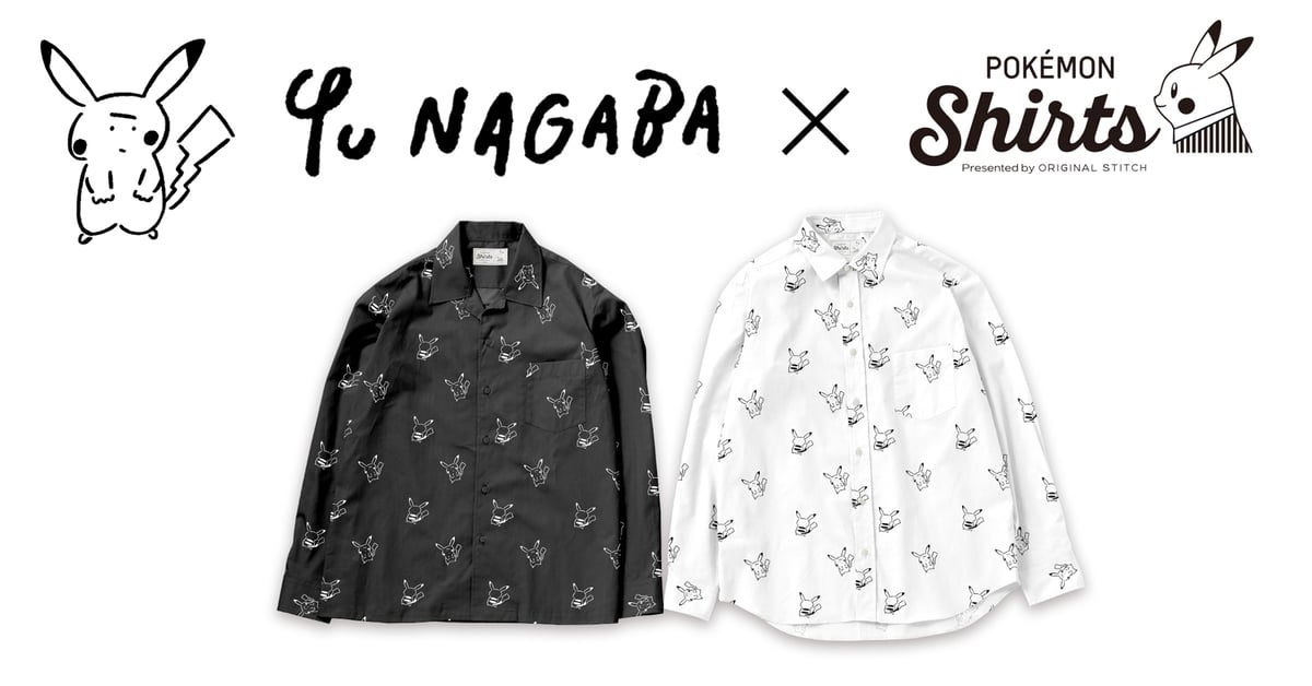 ポケモンシャツ×長場雄、オリジナル柄のプリントと刺繍を期間限定で展開