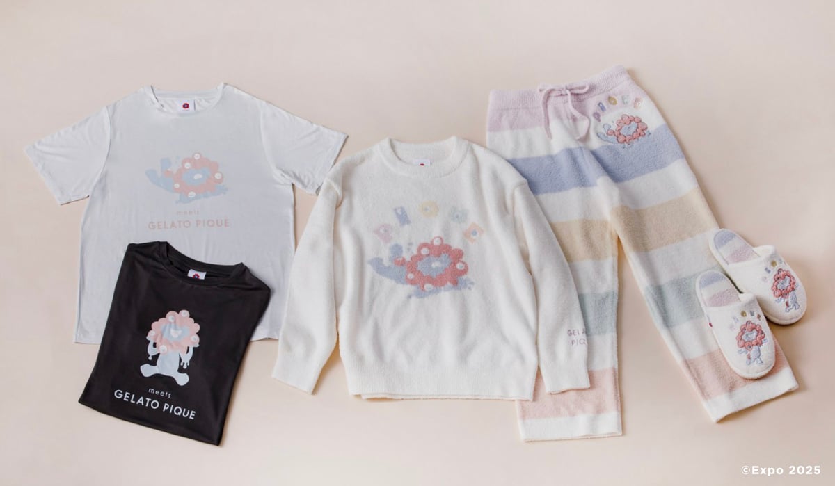 ジェラート ピケがミャクミャクとコラボ パステルカラーのルームウェア