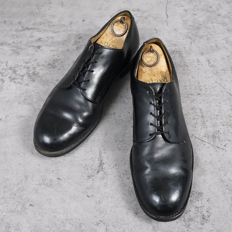 80年代 80s アメリカ軍 米軍 ミリタリー 海軍 革靴 レザー 黒 ブラック