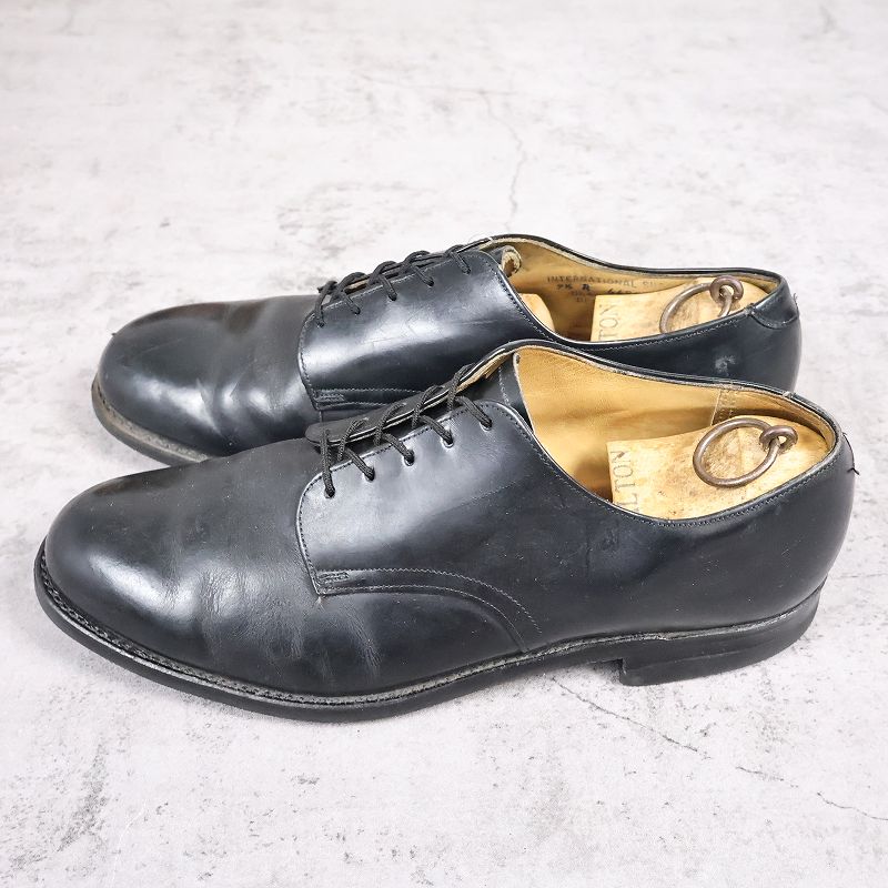 80年代 80s アメリカ軍 米軍 ミリタリー 海軍 革靴 レザー 黒 ブラック