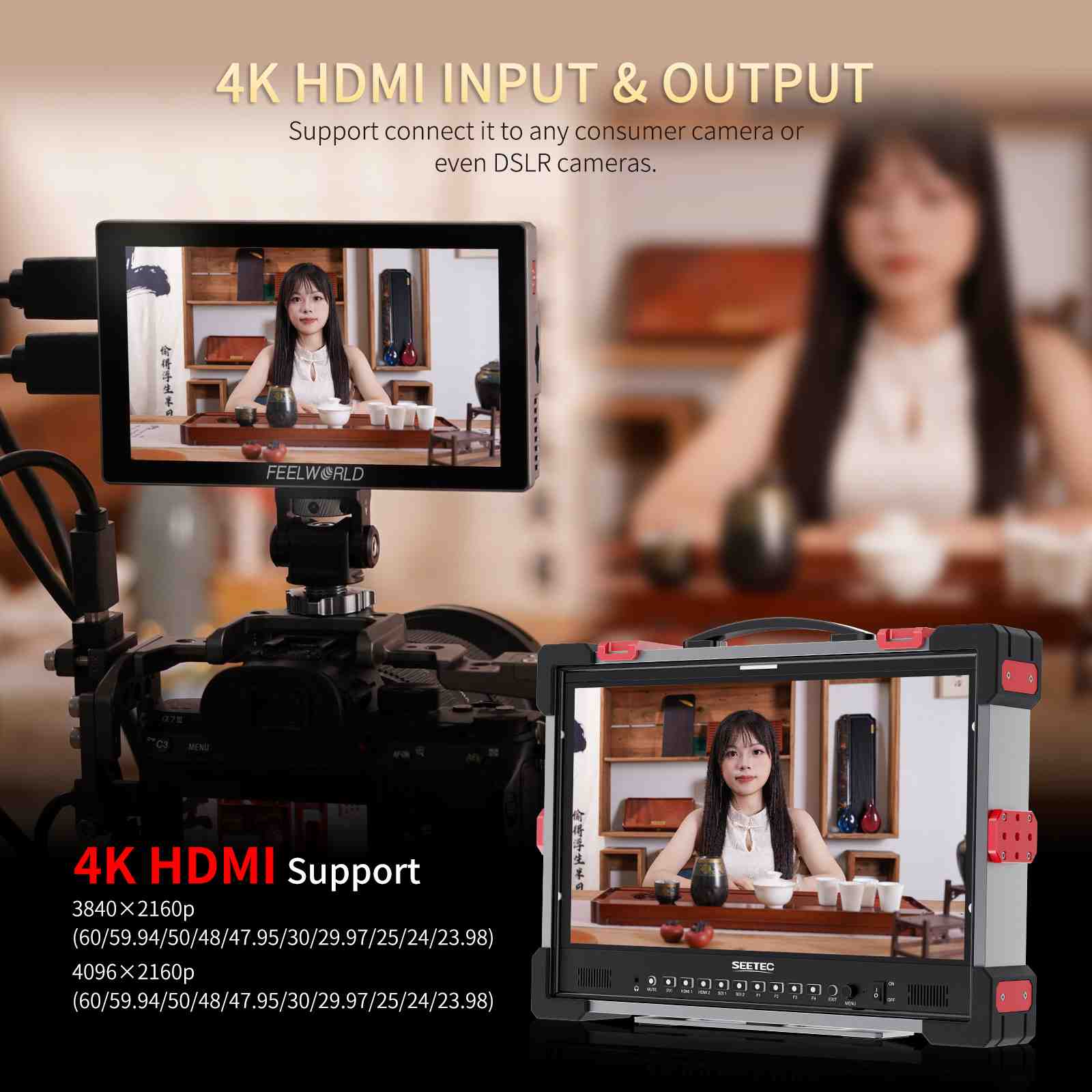 FEELWORLD P6X 5.5インチ 1000nit アルミニウム DSLR カメラフィールド