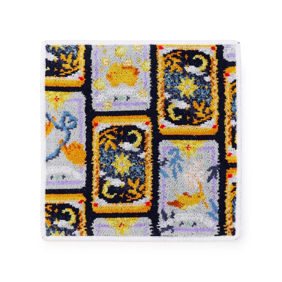 フォーチュンカード ハンカチ(ネイビー×ホワイト): FEILER｜フェイラー