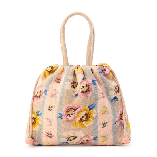 アネモネパドドゥ 手つき巾着 APD-260007(ペールアプリコット): FEILER