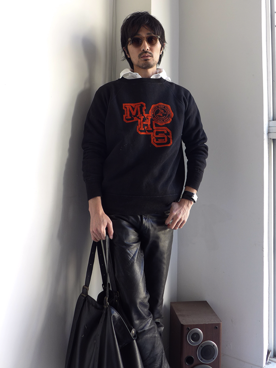 1950～60s Vintage Collage Sweat Black ヴィンテージカレッジ
