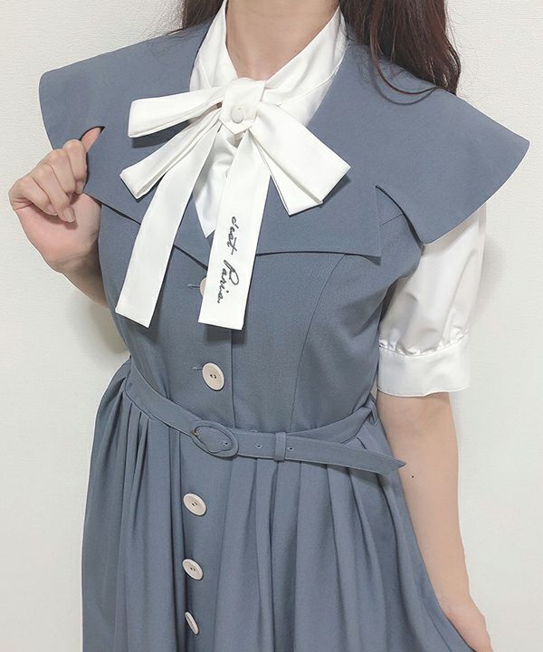 □ビッグ開衿ノースリーブワンピース/an another angelus Limited