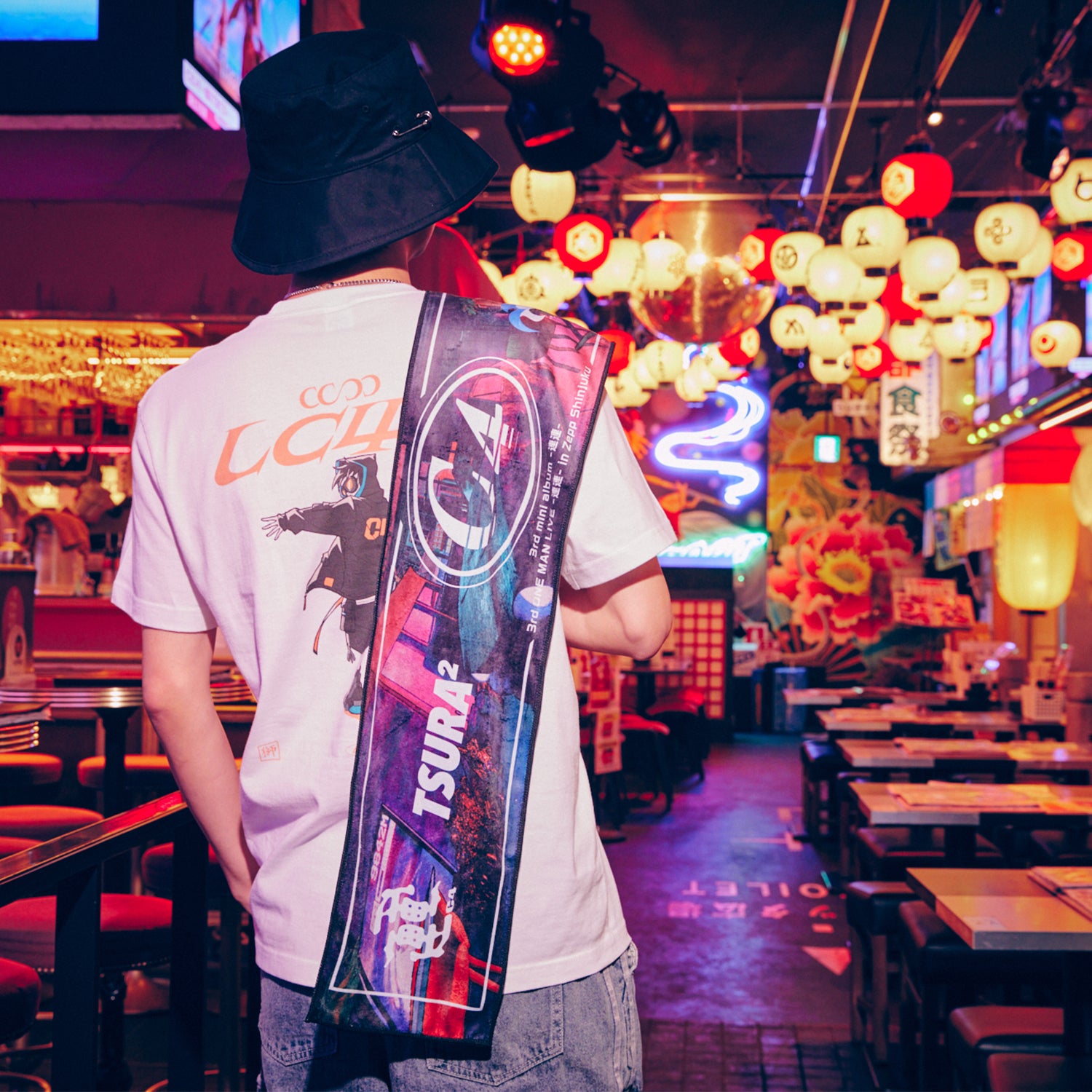 獅子志司】C4マフラータオル「連連」／3rd ONE MAN LIVE「連連