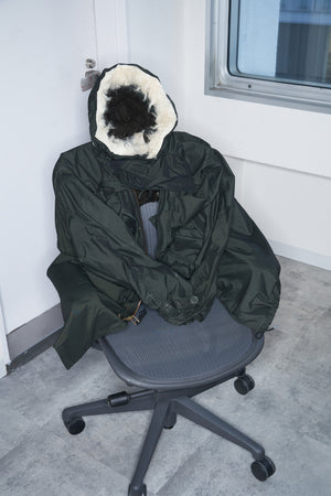 M-65 Fishtail Over-Dyed with Hood Black フード付き モッズパーカー