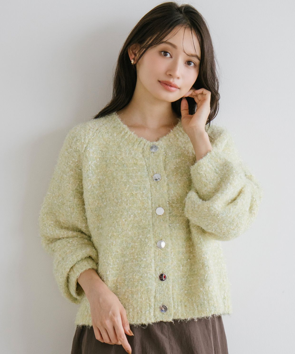 キラキラフェザーニットカーディガン｜Stola.（ストラ）公式通販サイト