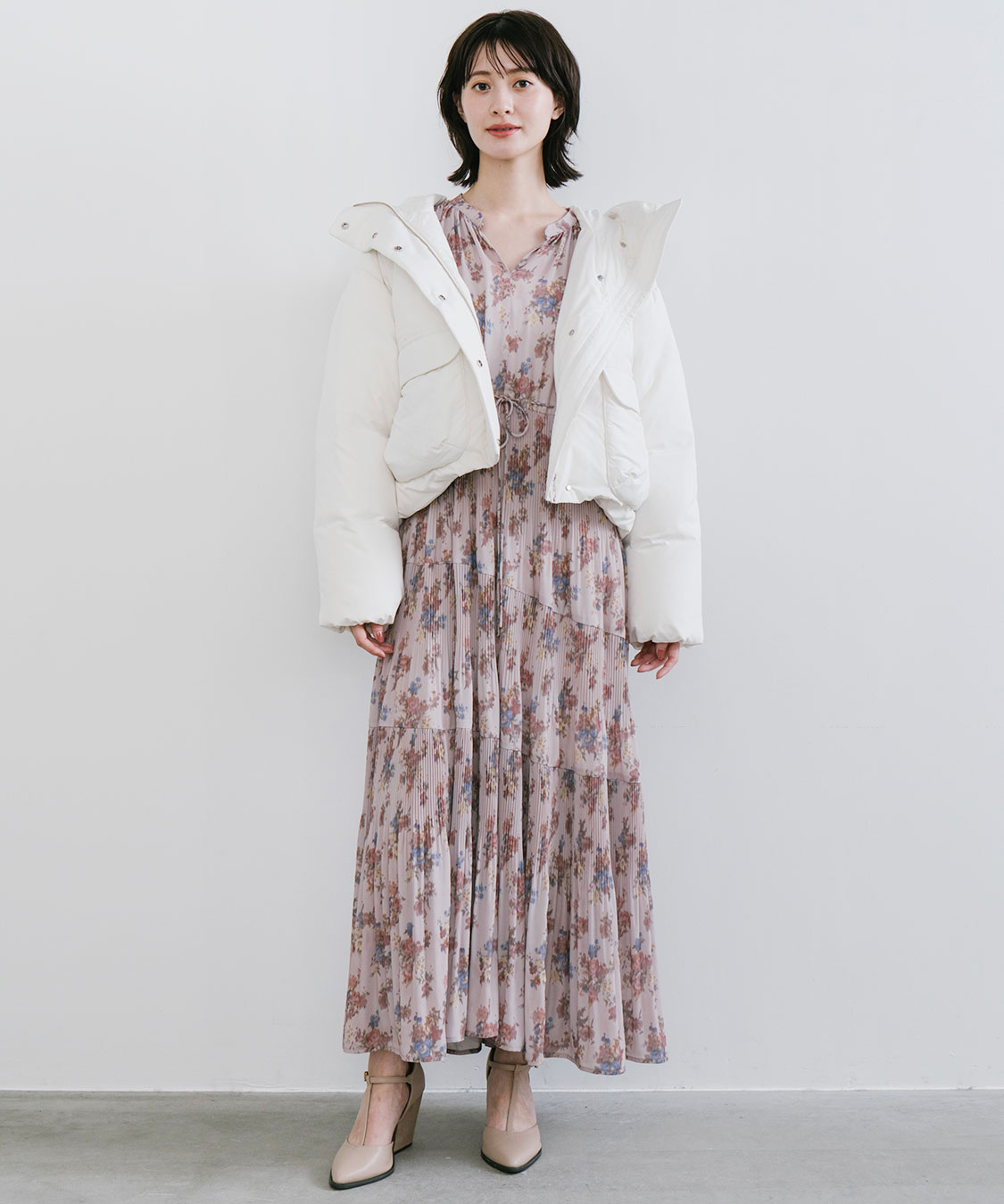 フラワープリントプリーツティアードワンピース｜PETAL ONLINE（ペタル