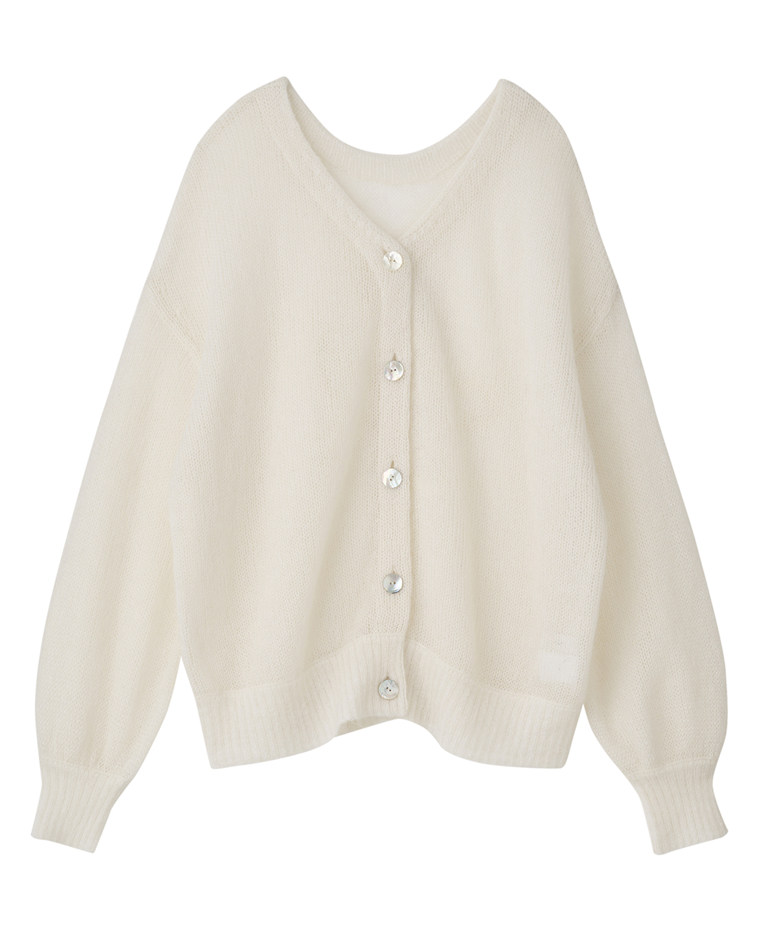 シアーモヘヤロゴ刺繍カーディガン｜PETAL ONLINE（ペタルオンライン）