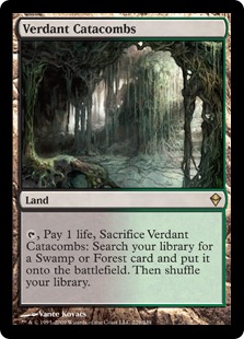 Foil】(440)□旧枠□《新緑の地下墓地/Verdant Catacombs》[MH2-BF