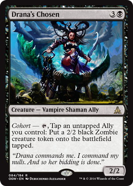 Foil】□プレリリース□《ドラーナに選ばれし者/Drana's Chosen》[OGW