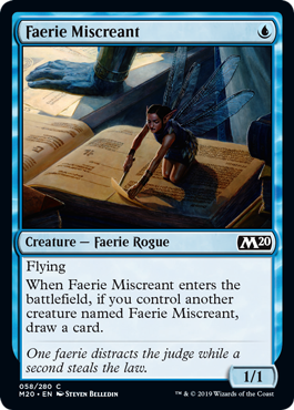 フェアリーの悪党/Faerie Miscreant》[M20] 青C | 日本最大級 MTG通販