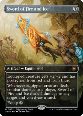 Foil】《火と氷の剣/Sword of Fire and Ice》※部分光沢[MPS] 茶R