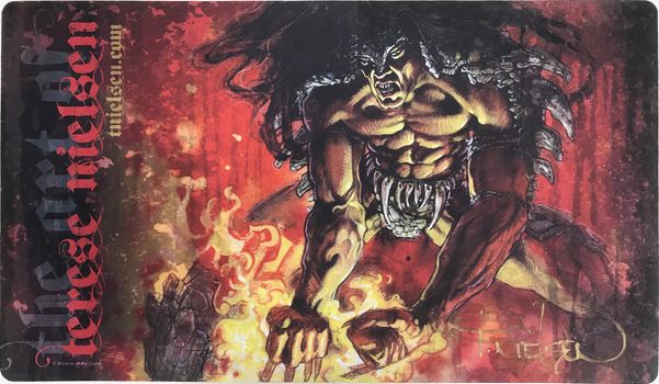 Terese Nielsen プレイマット 《意志の力》 金字サイン入り P1141