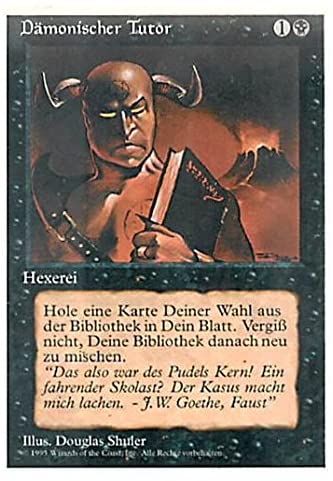 090)□日本画□《悪魔の教示者/Demonic Tutor》[STA-JP] 黒R | 日本