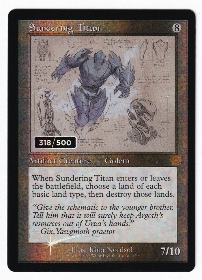 Foil】《隔離するタイタン/Sundering Titan》※部分光沢[MPS] 茶R