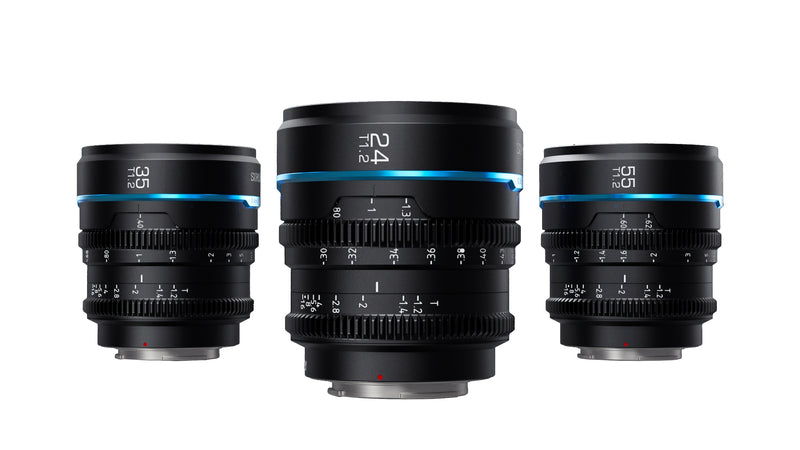 SIRUI Night Walker T1.2 S35 Cine 24/35/55mm 3-Lens Set (Sony E-Mount,