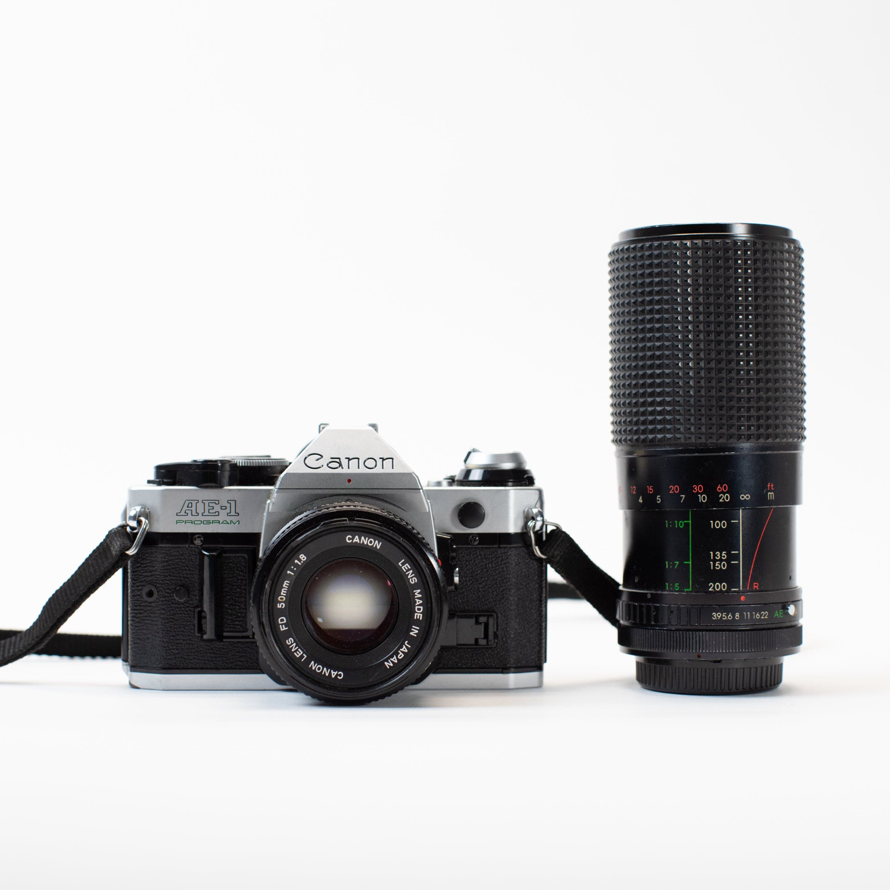Canon AE-1 Program w/ 50mm FD f/1.8 and 80-200mm zoom – Film