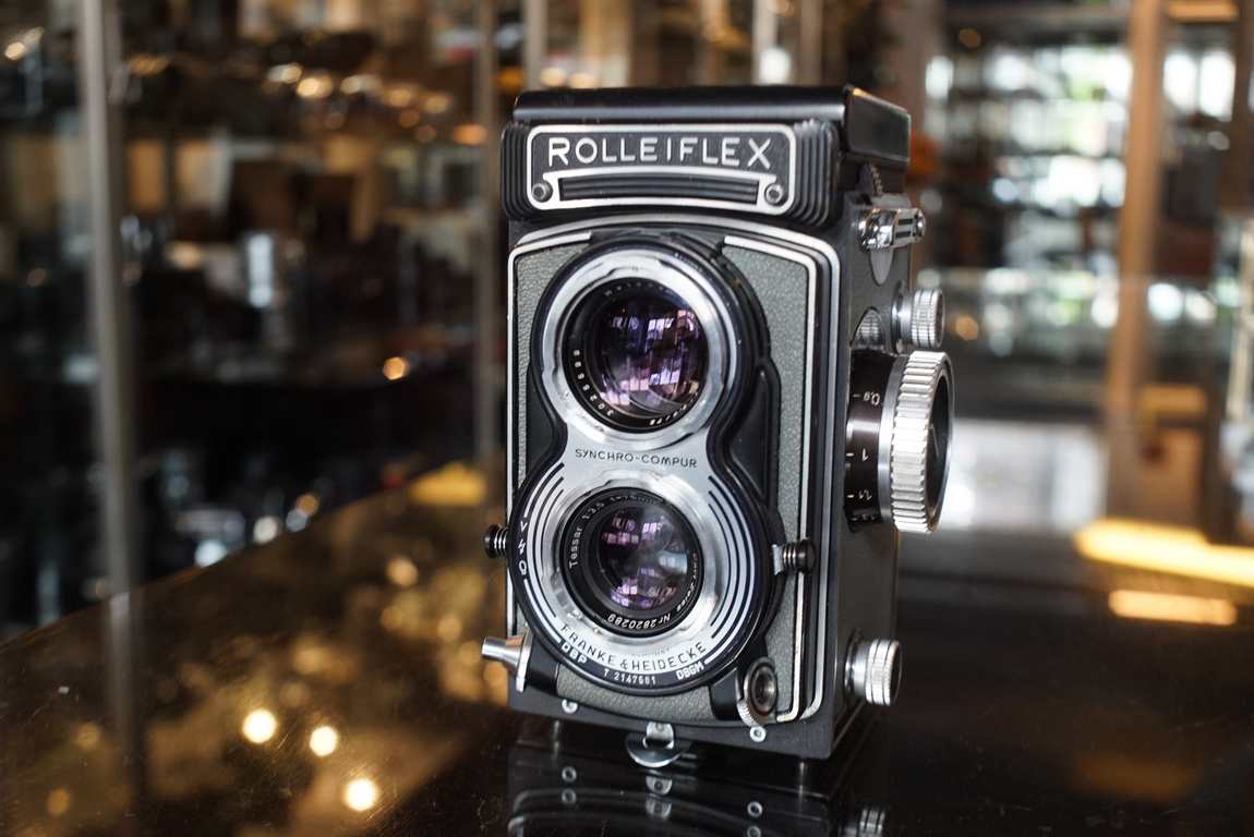 Rolleiflex T Grey w/ Tessar 75mm f/3.5 - Fotohandel Delfshaven