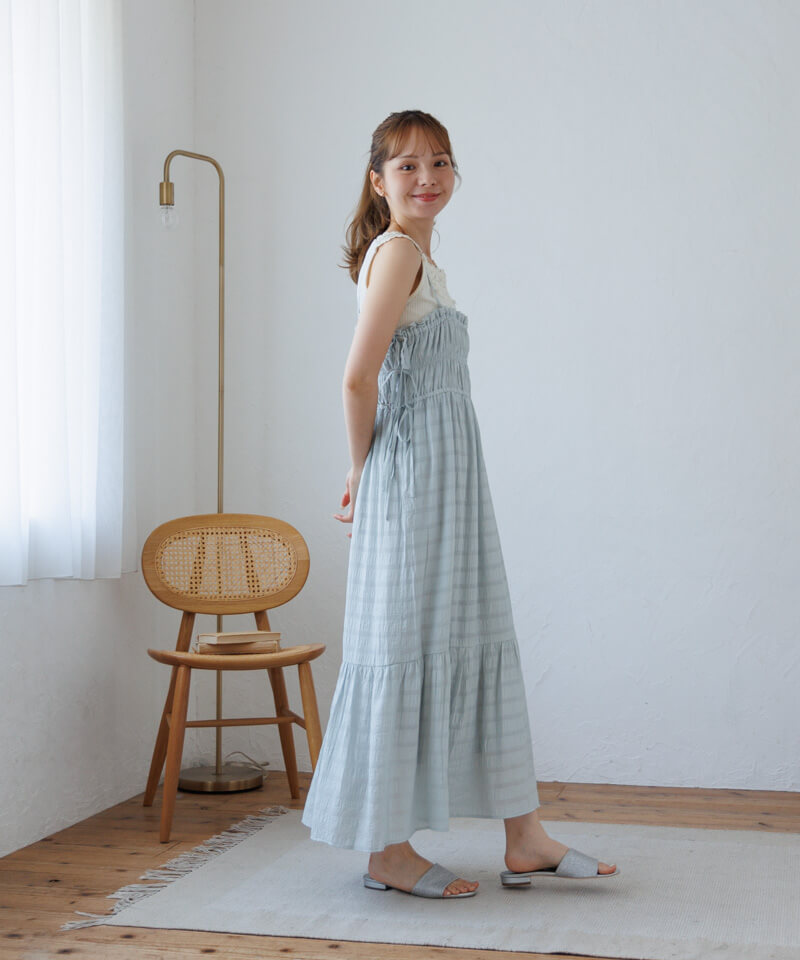 20%OFF】side ribbon onepiece～ｻｲﾄﾞﾘﾎﾞﾝﾜﾝﾋﾟｰｽ | flower／フラワー