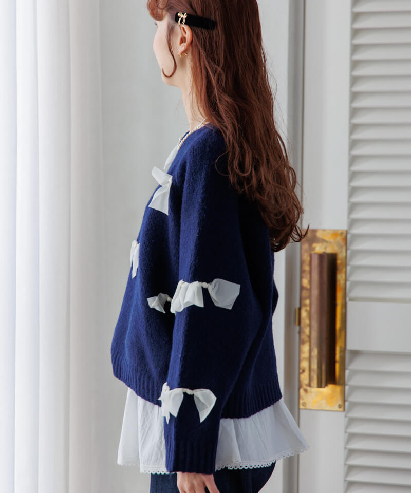 50%OFF】airy ribbon knit～ｴｱﾘｰﾘﾎﾞﾝﾆｯﾄ | flower／フラワー公式通販